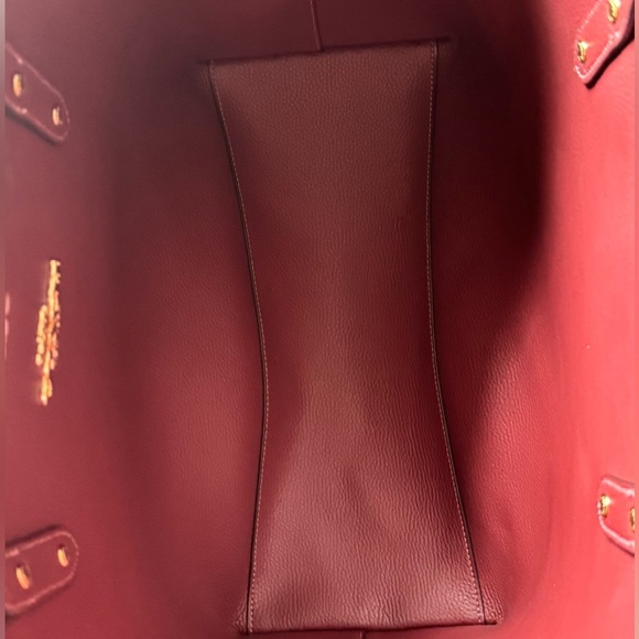 Coach (72673) Reversible Burgundy/Pink Pebbled Leather Town Tote Bag W/COA - Picture 6 of 17
